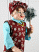 Charwoman , marionette puppet 