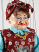 Charwoman , marionette puppet 