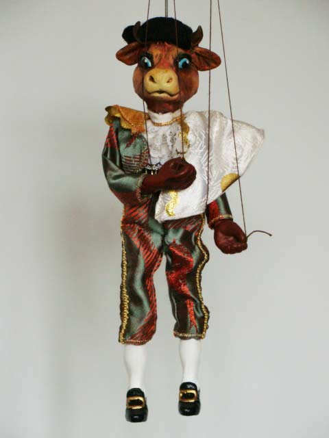 Bull toreador, marionette puppet    
