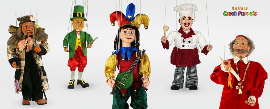 Plaster decorative marionettes