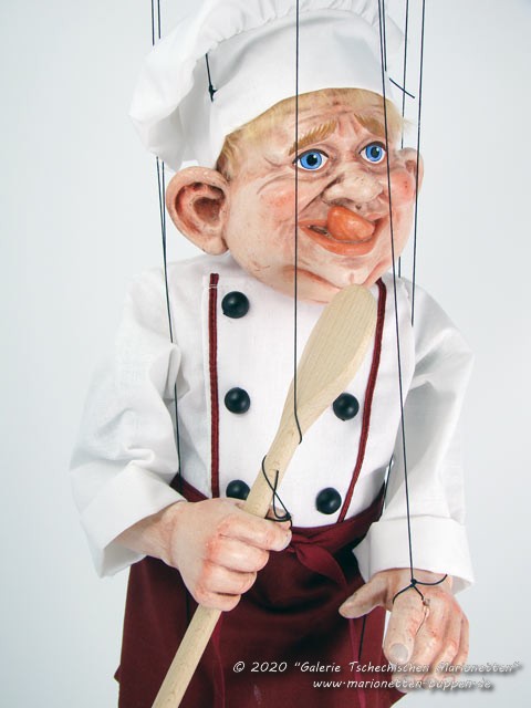 Details about   Chef Cook 4 Strings Puppet Czech Marionette 22 cm Handmade Wooden Artisan Doll 