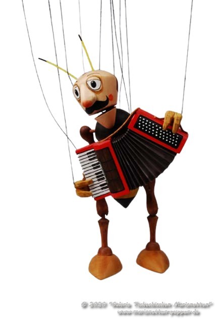 Accordionist musician marionette