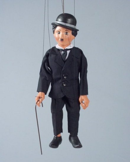 Chaplin , puppet marionette Chaplin , puppet marionette