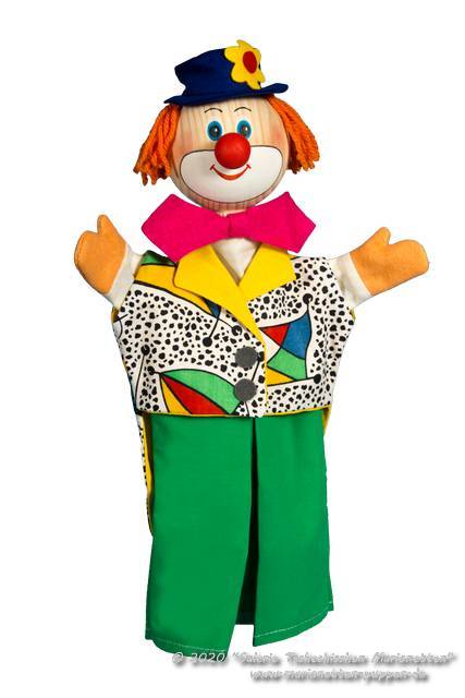 Clown hand puppet