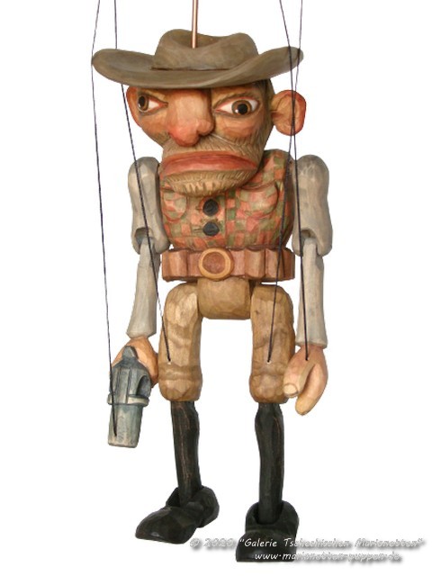 Gangster wood marionette 