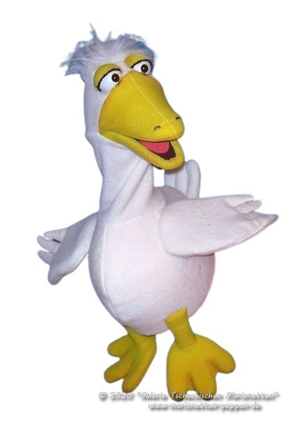 Goose puppet doll     