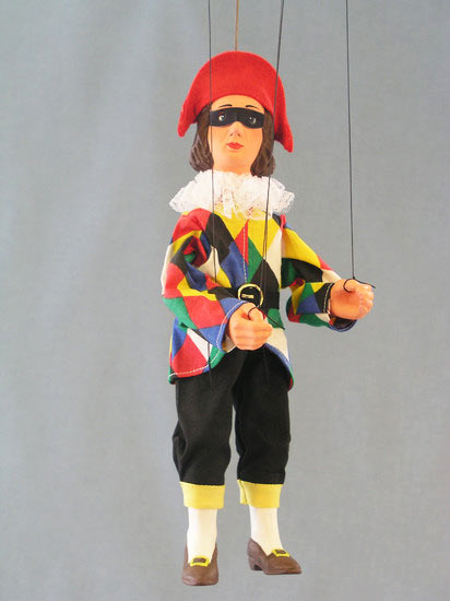 Harlequin , puppet marionette Harlequin , puppet marionette