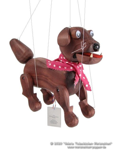 Dog wood marionette