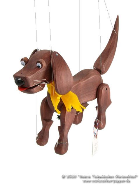 Dog wood marionette