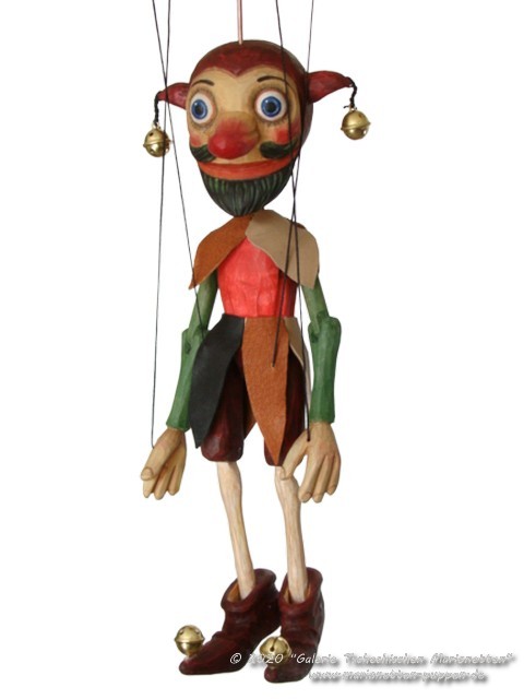 Jester wood marionette