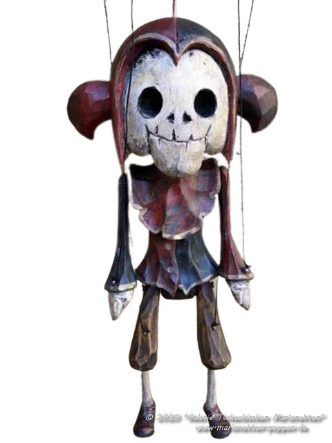 Joker wood marionette