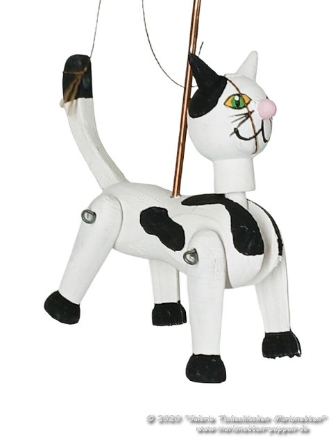 Kitten wood marionette
