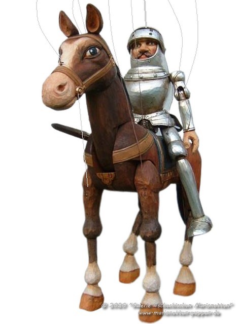 Knight on horse marionettes    