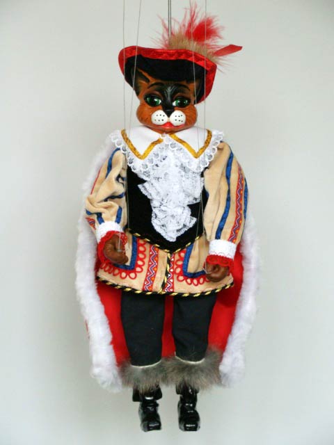 Puss in Boots, marionette puppet Puss in Boots, marionette puppet