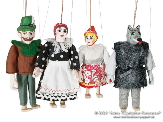  Set Little Red Riding Hood marionettes