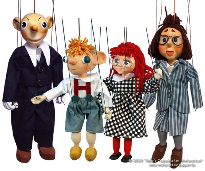 Set 4 marionettes