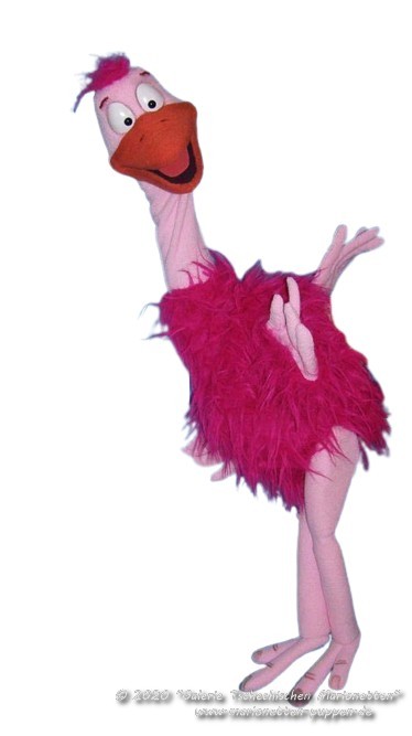 Ostrich foam puppet   
