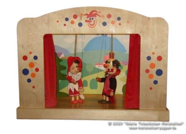  Large wooden puppet theater