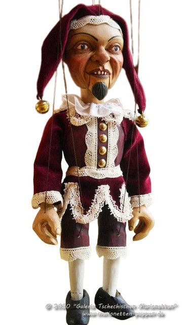 Jester wood marionette