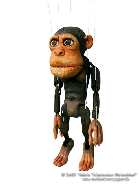 Monkey wood marionette