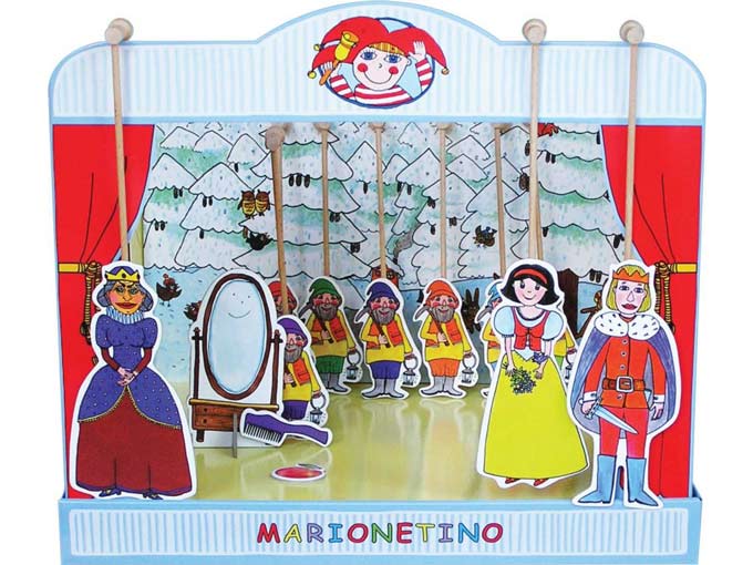 Paper puppet theater "Snow White and the Seven Dwarfs"