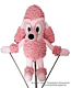 Dog rod puppet poodle