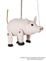 Piglet wood marionette