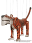 Tiger Shere Khan wood marionette
