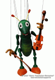 Violinist musician marionette  