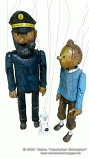 Haddock and TinTin marionettes
