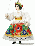 Mary marionette in folk costume