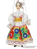 Mary marionette in folk costume