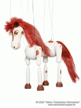 Horse wood marionette