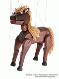 Horse wood marionette