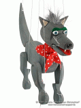 Wolf wood marionette