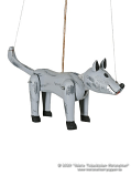 Wolf wood marionette
