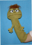 Worm foam puppet
