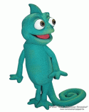 Chameleon foam puppet