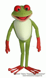 Frog foam puppet