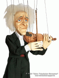 Violinist masterly musician marionette 