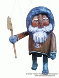 Hunter innuit wood marionette