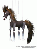 Horse wood marionette