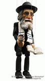 Rabbi wood marionette