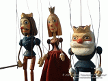 Collection  3 wooden marionettes