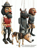 Forest Robbers wood marionettes