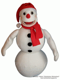 Snowman foam puppet