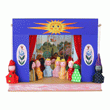 Mini puppet theatre "Sunshine" and 12 marionettes 