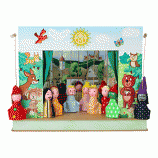 Mini puppet theatre "Spring" and 12 marionettes 